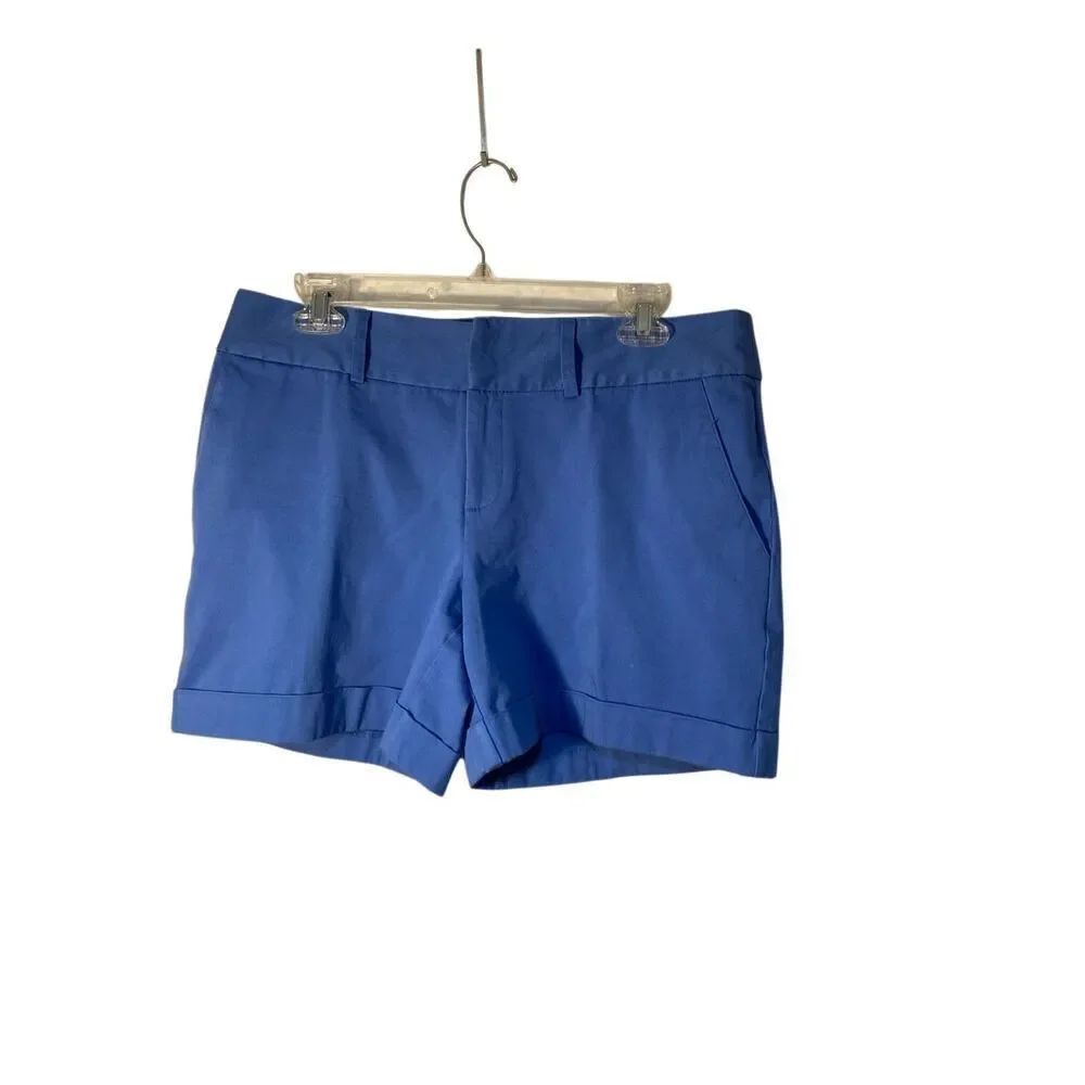INC international concepts, women’s blue Chino flat front shorts 10